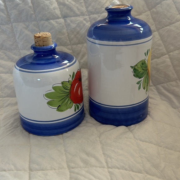 Italian oil & vinegar jars - Picture 4 of 14